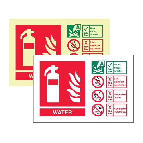 Buy Water Extinguisher Sign For Class A Fires